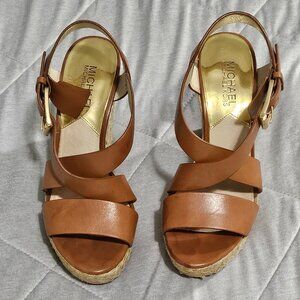Michael Kors Leather Wedges